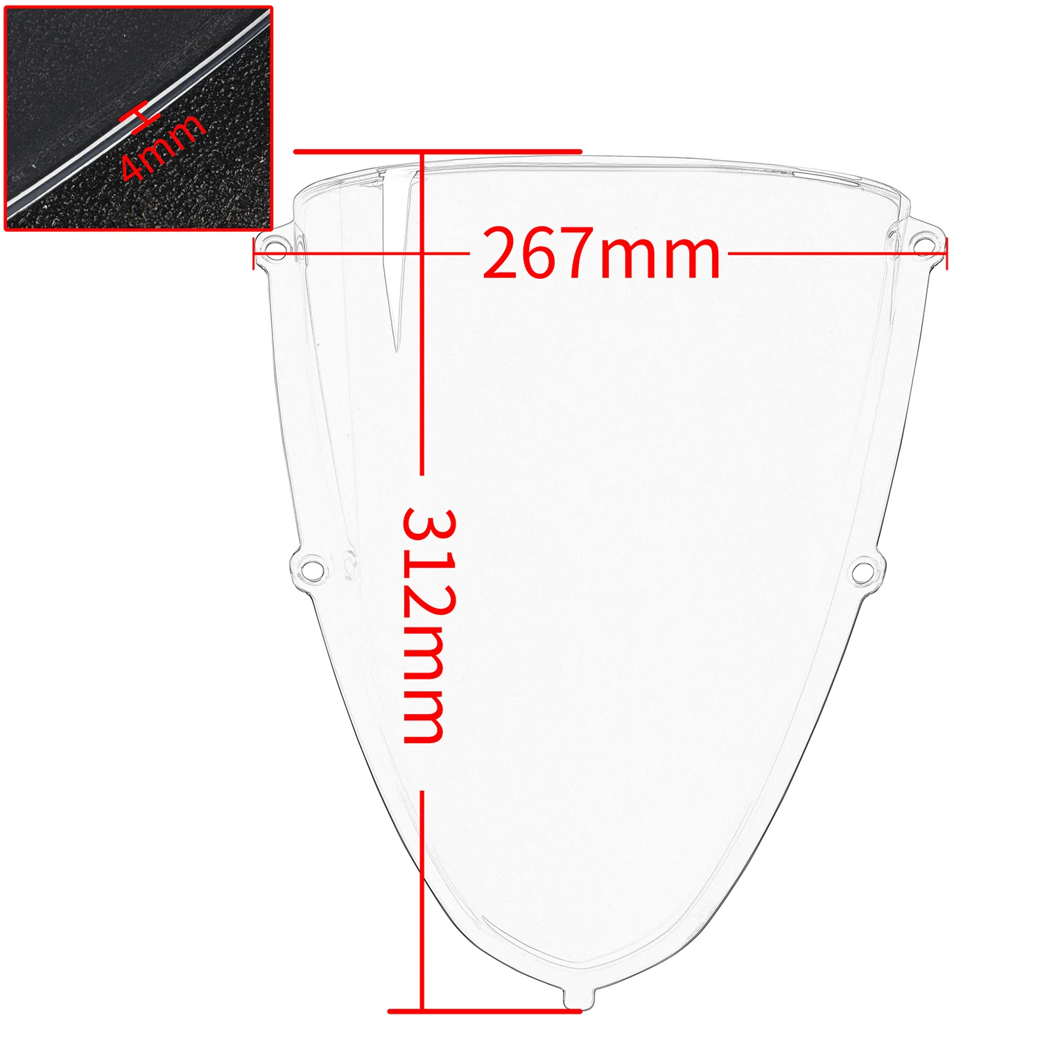 Motorcycle Double Bubble Front Windshield Windscreen Wind Deflector For Aprilia RS660 RS 660 2020-2024 2022 Street PC Plastic