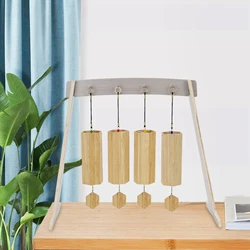 Chime Stand Easy Assembly Wooden Multifunctional Wind Chime Wood Stand Gong Stand for Yoga Tabletop Classroom Bedroom Tea Room