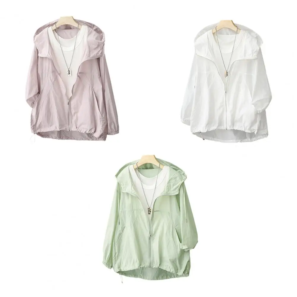 

Women Sunscreen Coat New Loose Large Size Breathable Sun-Protective Clothing Jacket Fashion Outdoor Thin Quick-Drying Top Female