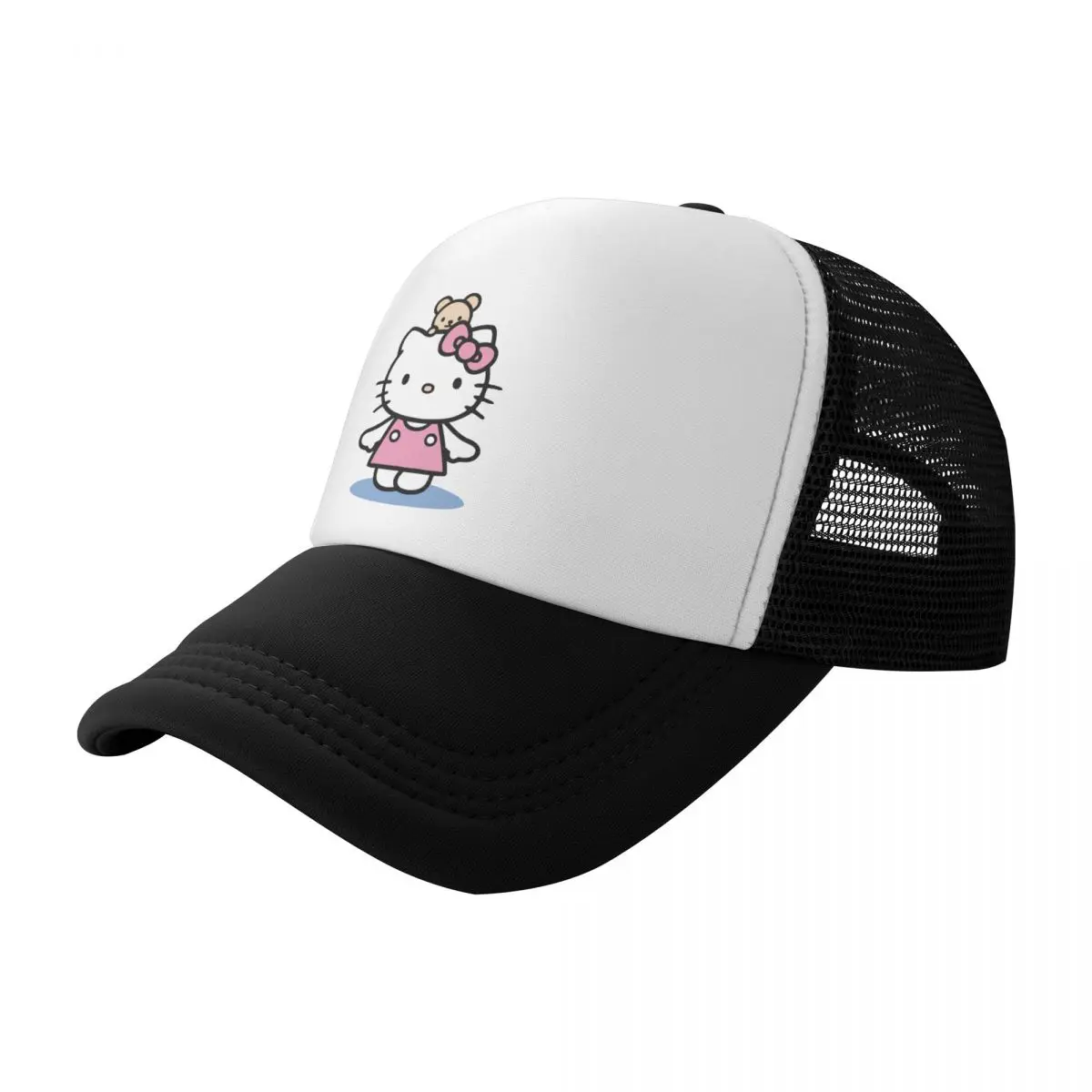 Sports Baseball Caps Happy Hello Kitty a Mesh Baseball Cap Adult Golf Baseball Hat For Men Women