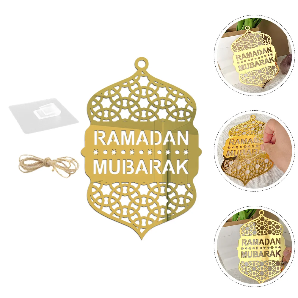 873 قطعة زخرفة معلقة من الأكريليك على الطراز العرقي ديكور عيد مبارك لوازم حفلات رمضان مهرجان ديكور المنزل قلادة مجوفة