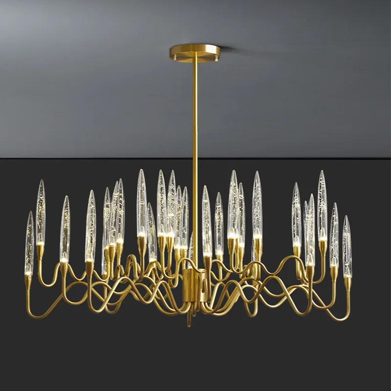 

Modern Candle Chandelier Luxury LED Crystal Chandelier Pendant Light for Living Room Bedroom Lights Fixtures