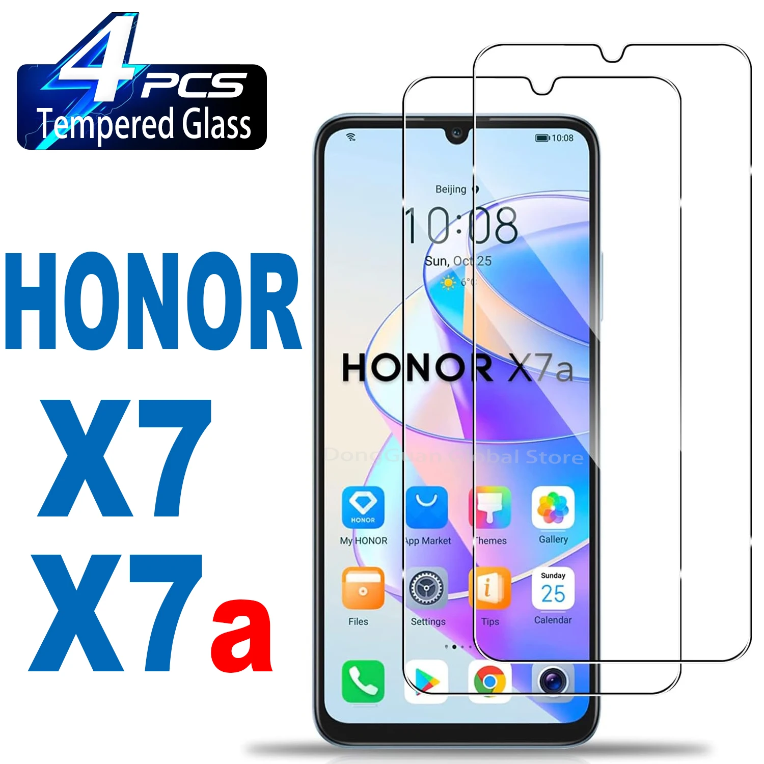 

2 шт./4 шт. закаленное стекло для Honor X7 X7a Защитная стеклянная пленка для экрана