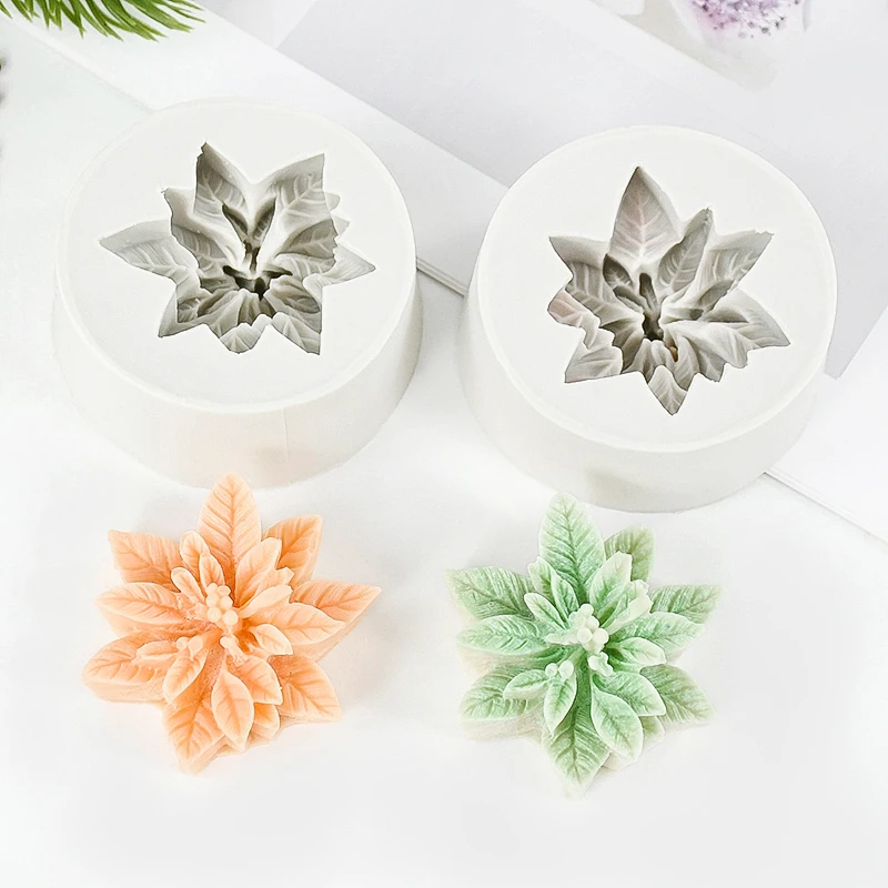 Christmas Flower Silicone Mold for Aromatherapy Candle