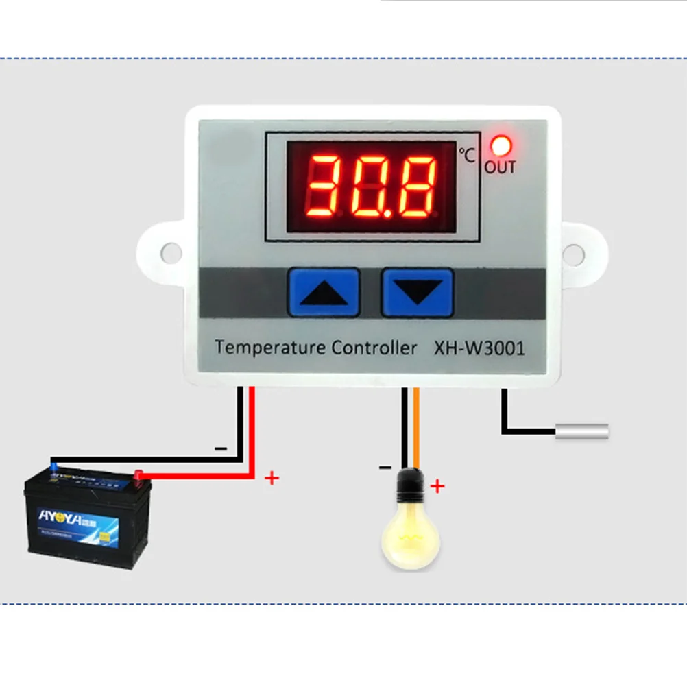 Termostato digitale Controller 12V programmabile per interni Pavimento bianco Risparmio energetico Ampio display a LED Riscaldamento retroilluminato