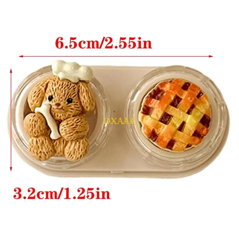 منظمات تخزين العدسات اللاصقة من DXAA بتصميم درج حافظة عدسات الدب الكرتوني للطلاب