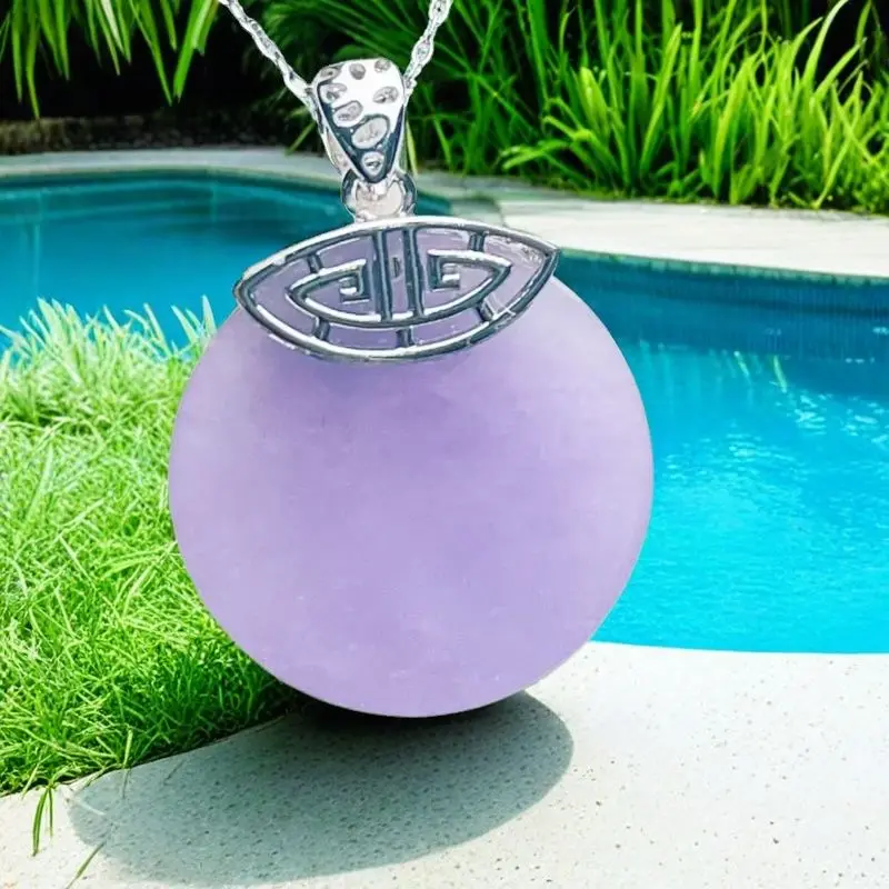 

Jade ice glutinous seed yellow plus green safe brand new Chinese hand-carved round versatile new gift-giving boutique