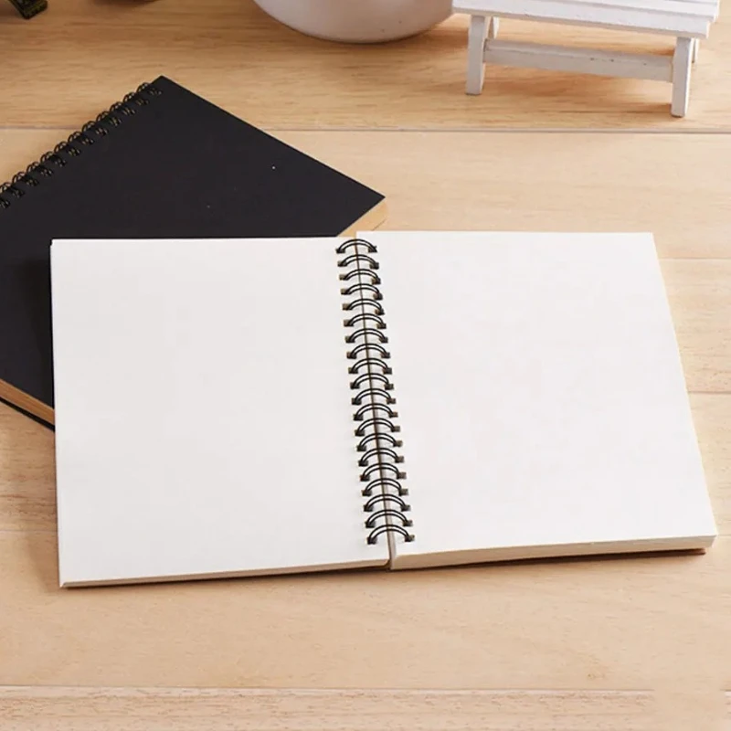 

Книга на катушке, креативная ретро-крафт-бумага, книга на катушке, оптовая продажа, простой пустой дневник для заметок, альбом для рисования