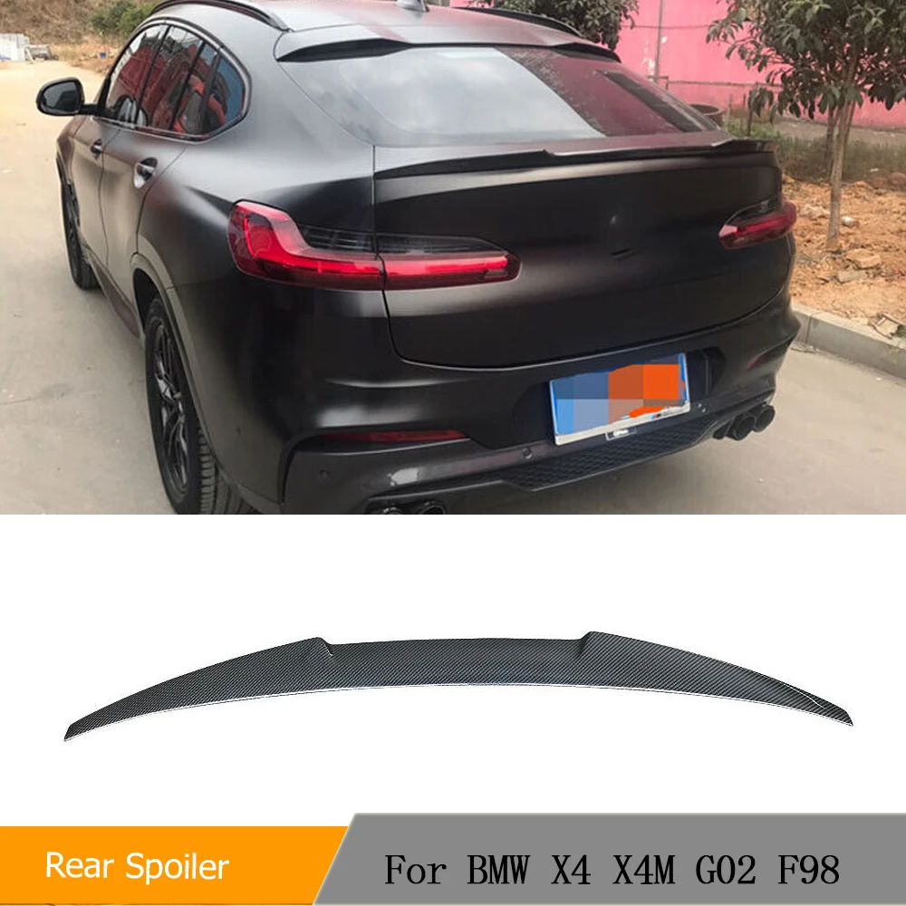 Car Carbon Fiber Rear Spoiler for BMW X4 X4M G02 F98 2019-2020 Sport Utility Trunk Lip Rear Wing HighKick Spoiler Body Kits