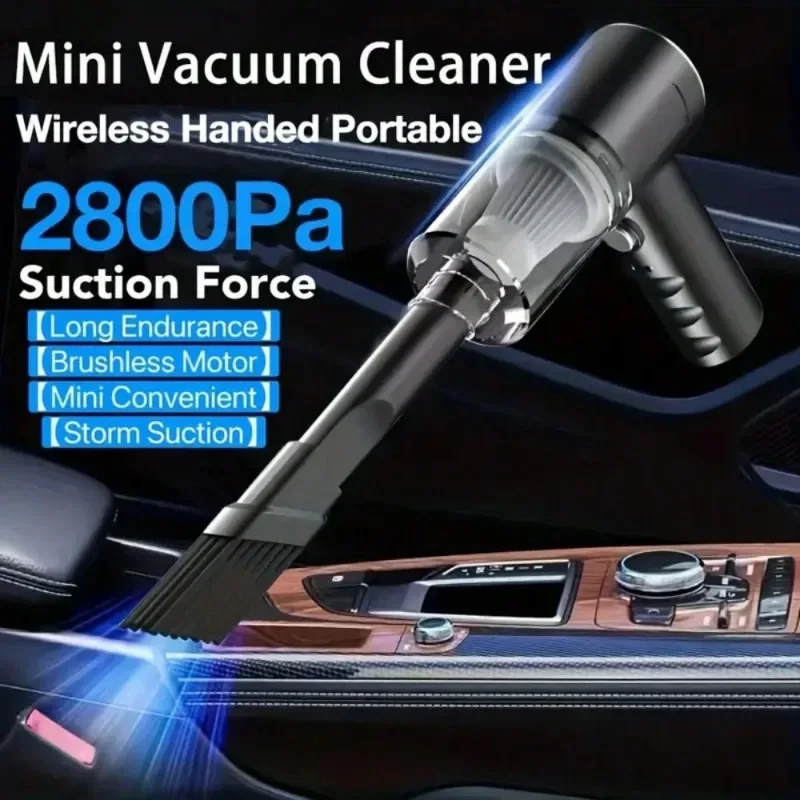 Combination Vacuum Cleaner USB Charging Car Household Vacuum Cleaner Small Car with Fully Automatic High Power Powerful Cleaning