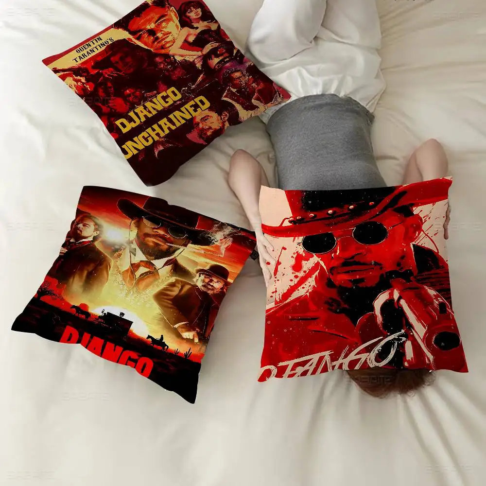 الفيلم الكلاسيكي D_Django U_Unchained غطاء الوسادة وسادة للديكور أريكة ديكور المنزل كيس وسادة
