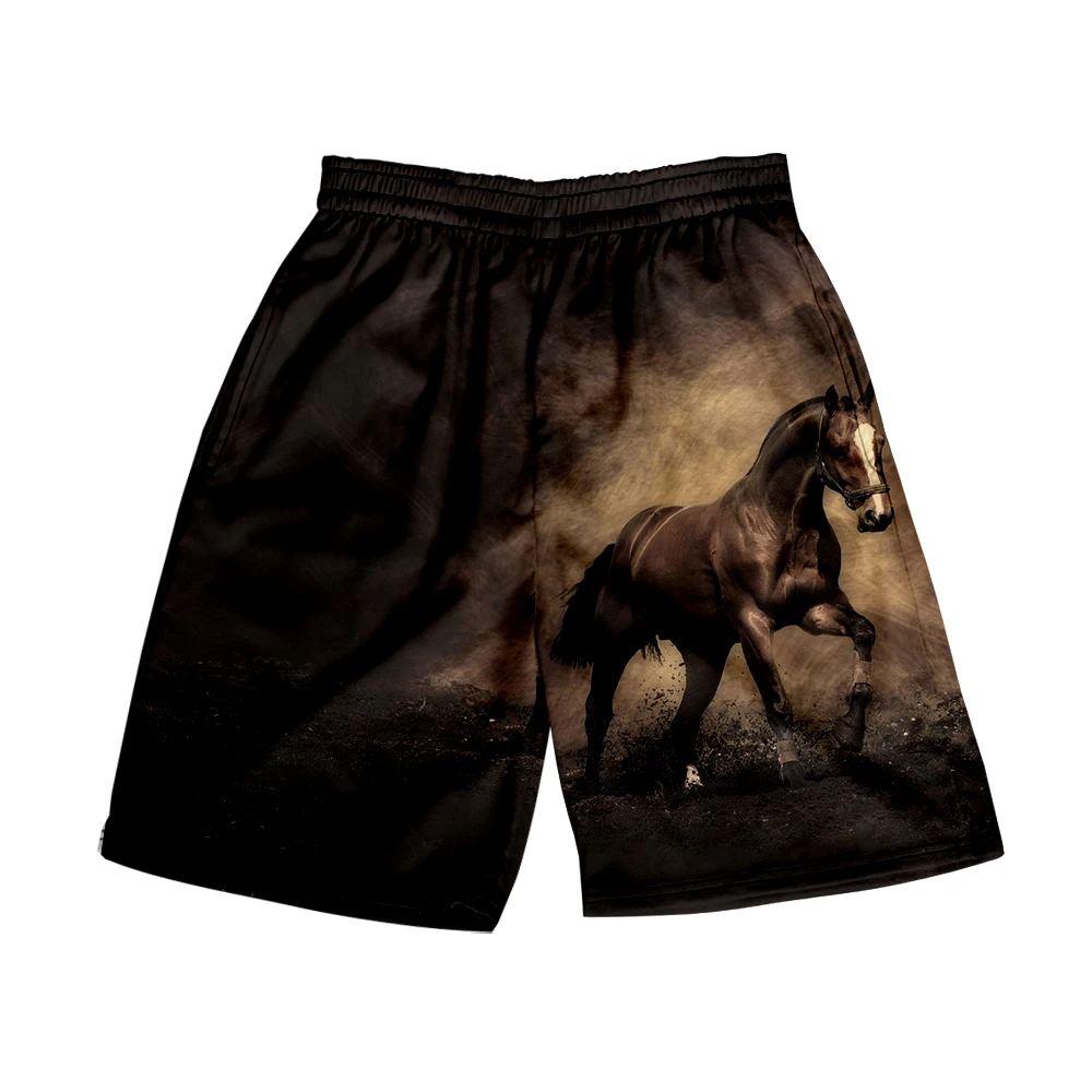 Beach Shorts Men's and women's clothing 3D digital printing casual shorts Fashion trend couple Pants Tiger horse