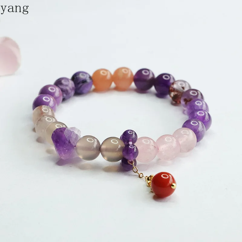 CX Natural Nine Purple Isolation Fire Duobao Crystal Bracelet Bracelet