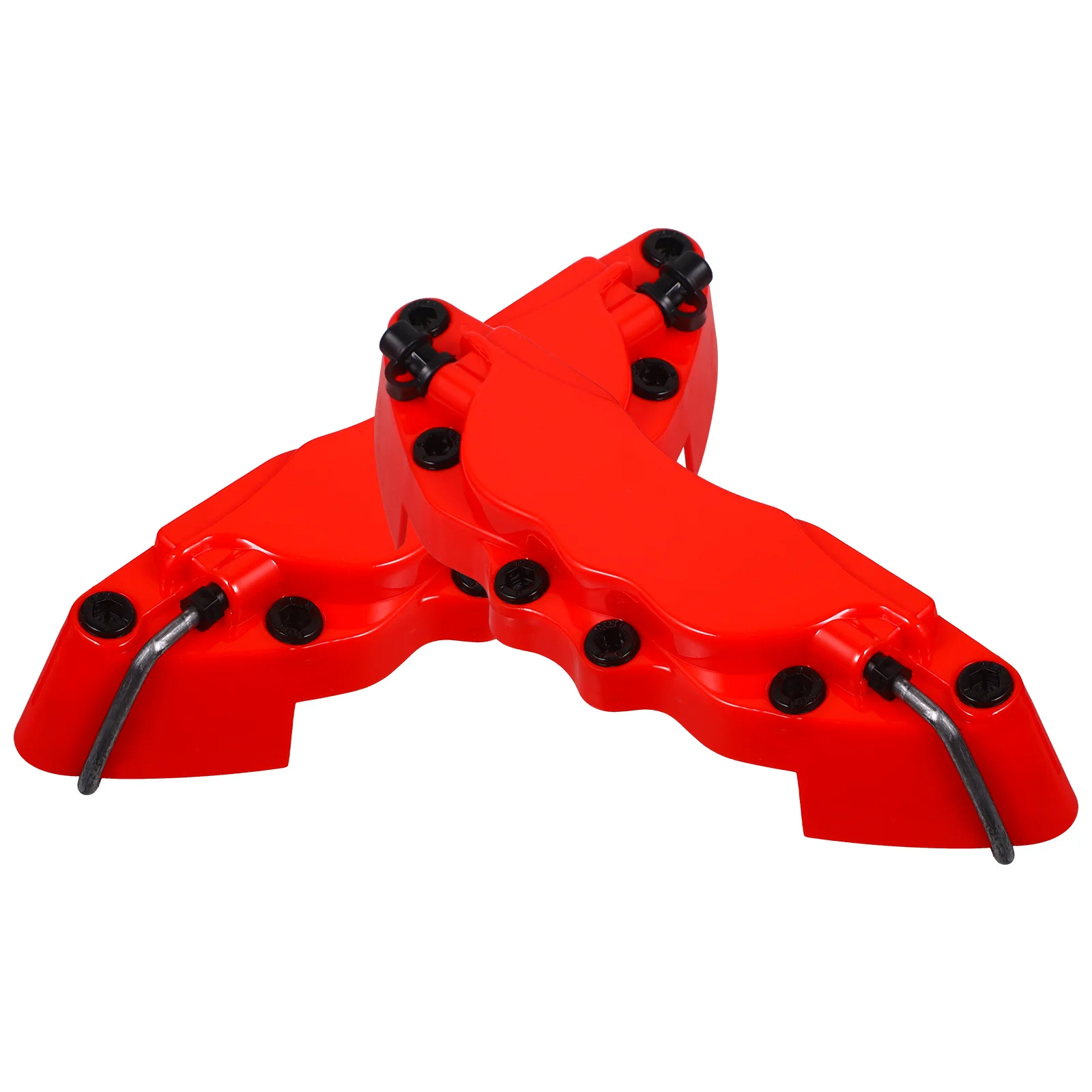 

2pcs Brake Caliper Cover Disc High Temp Abs Red Large Stylish Decor Durable Easy Installation Suitable Most Car Models