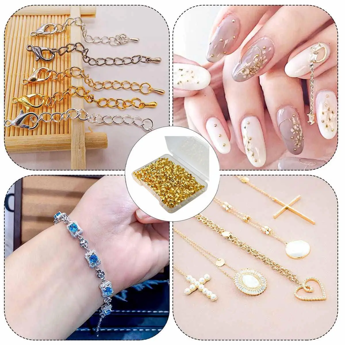 100pcs/lot Metal Lobster Clasps for Bracelets Necklaces Hooks Chain Closure Accessories for DIY Jewelry Making