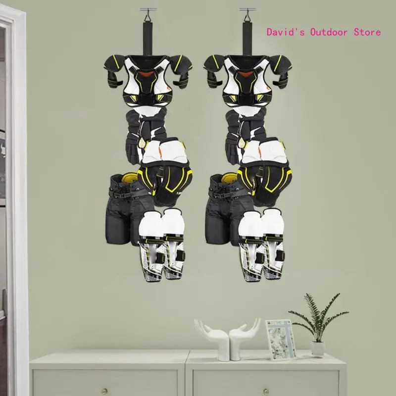 Hockey Gear Hanger Portable Hanging Dryig Rack Ice Hockey Equipment X3UA