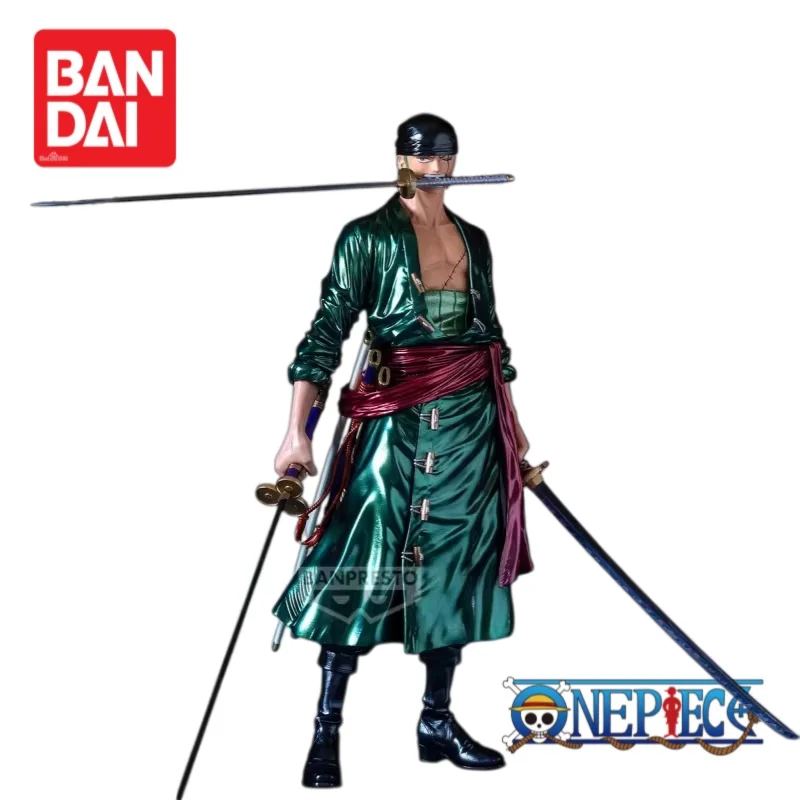 

In Stock Original100% Bandai Roronoa Zoro Figure Anime Characters One Piece Model Toys Statue Garage Collectible Ornaments