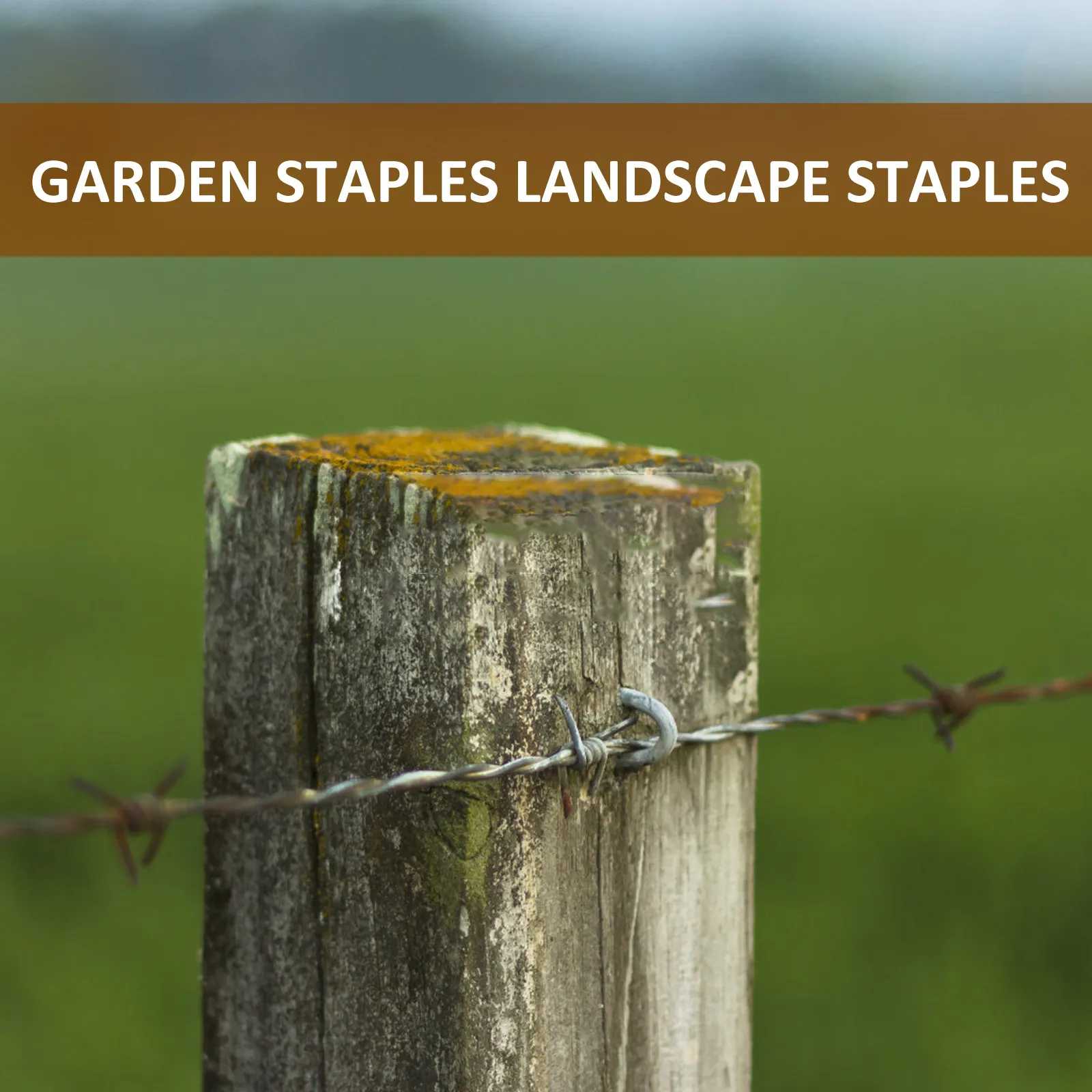 

50 шт. садовых скоб U-образной формы из железа, сверхпрочные, устойчивые к ржавчине, для ограждений, сеток, ландшафтного дизайна, крепления в саду, для офисного скрепления