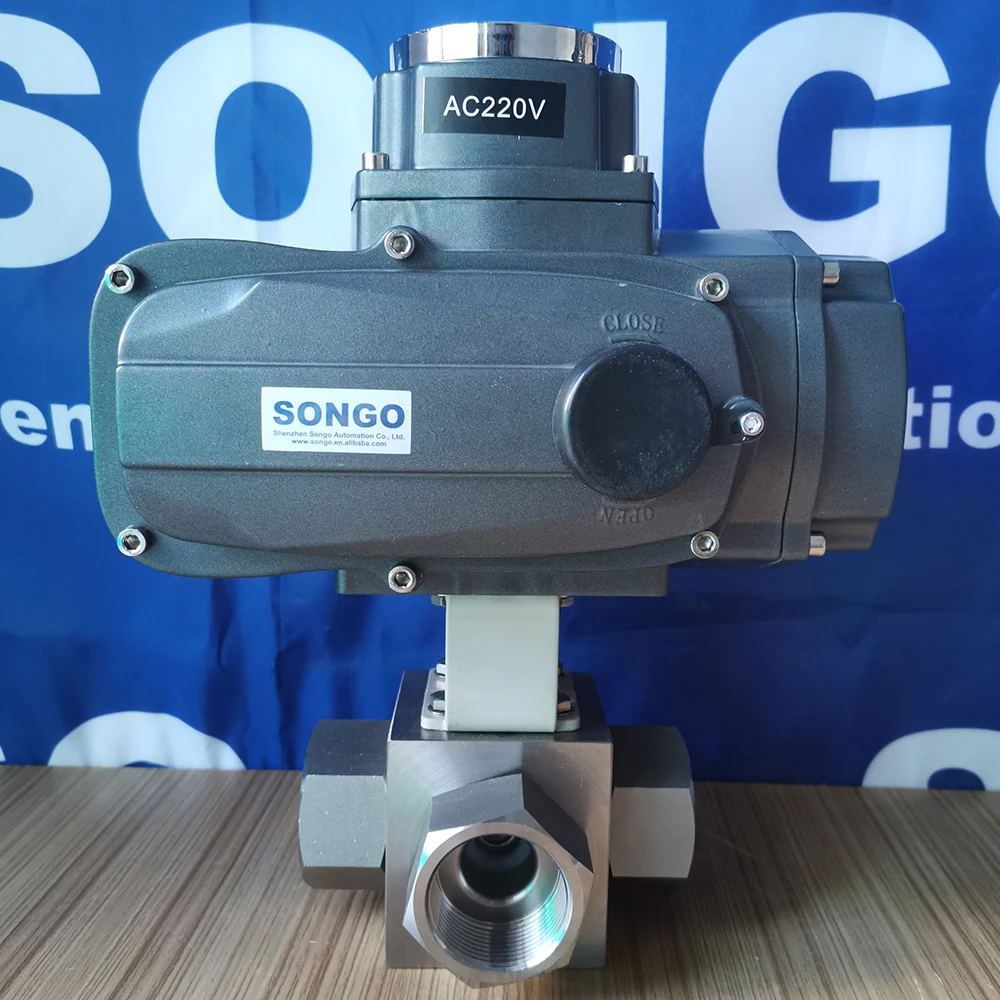 

AC220V DN32 PN40 ANSI Class 150 4 Way Water Flow Control Rotary Float Explosion-proof Electric Motorized Actuator Ball Valve