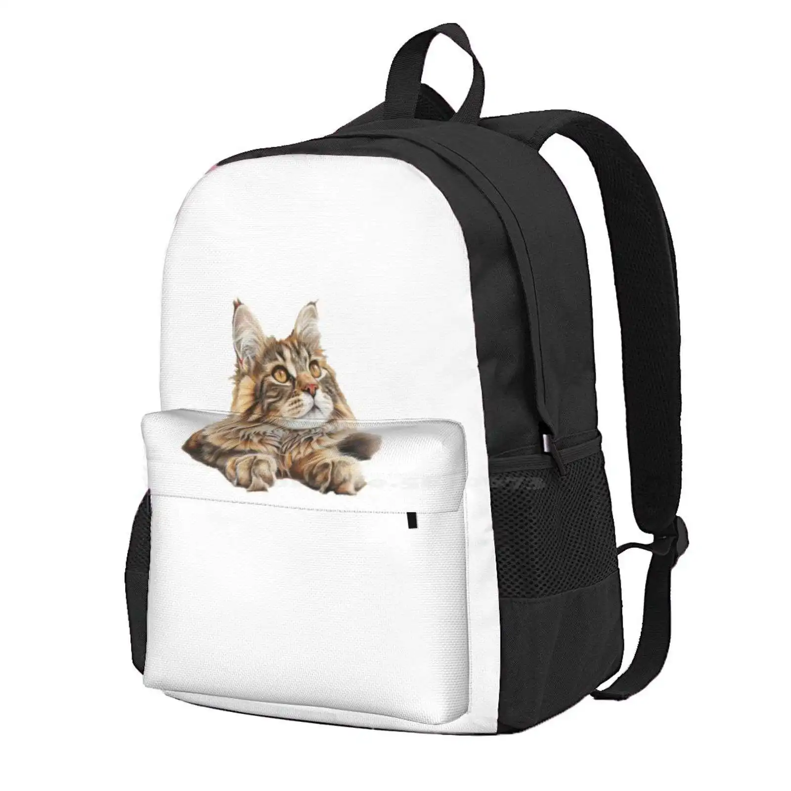 

Cute Maine Coon Cat Hot Sale Schoolbag Backpack Fashion Bags Kitty Cats Animal Maine Coon Cat Pets Kittens Cute Cat Grey Cat