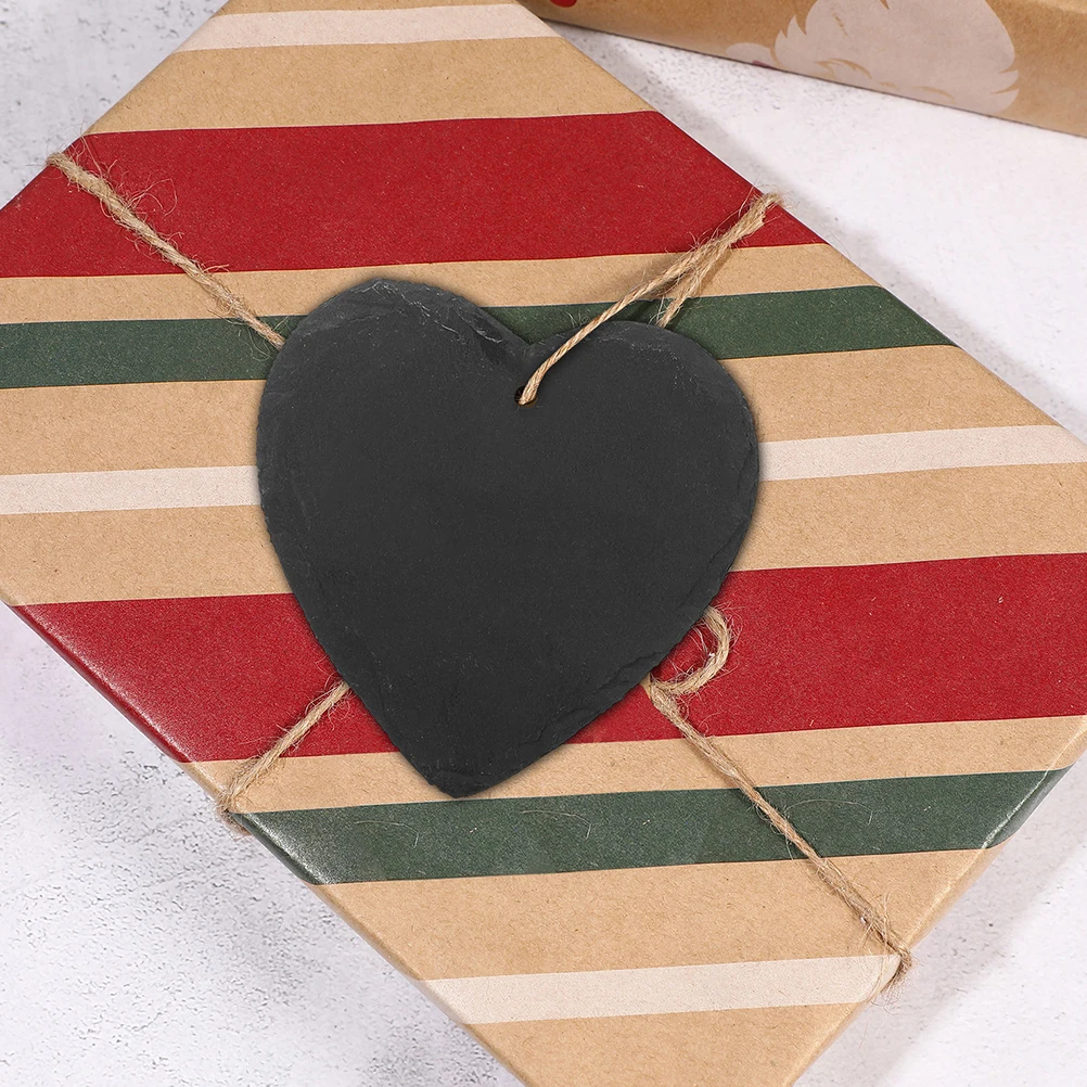 

40 Pcs Love Blackboard Pendant Craft Blanks Label Display Tags Hanging Sign Small Heart Wood Shape Mother