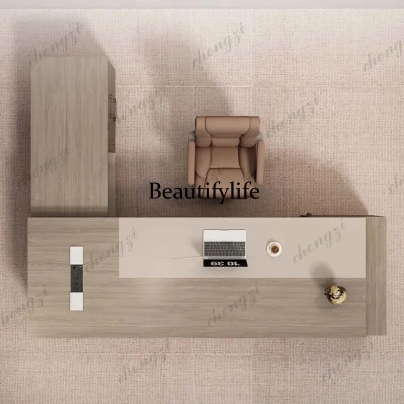 F182    Luxury Design Office Desk Aesthetic Nordic European Multifunctional Office Desk Minimalist Crafts