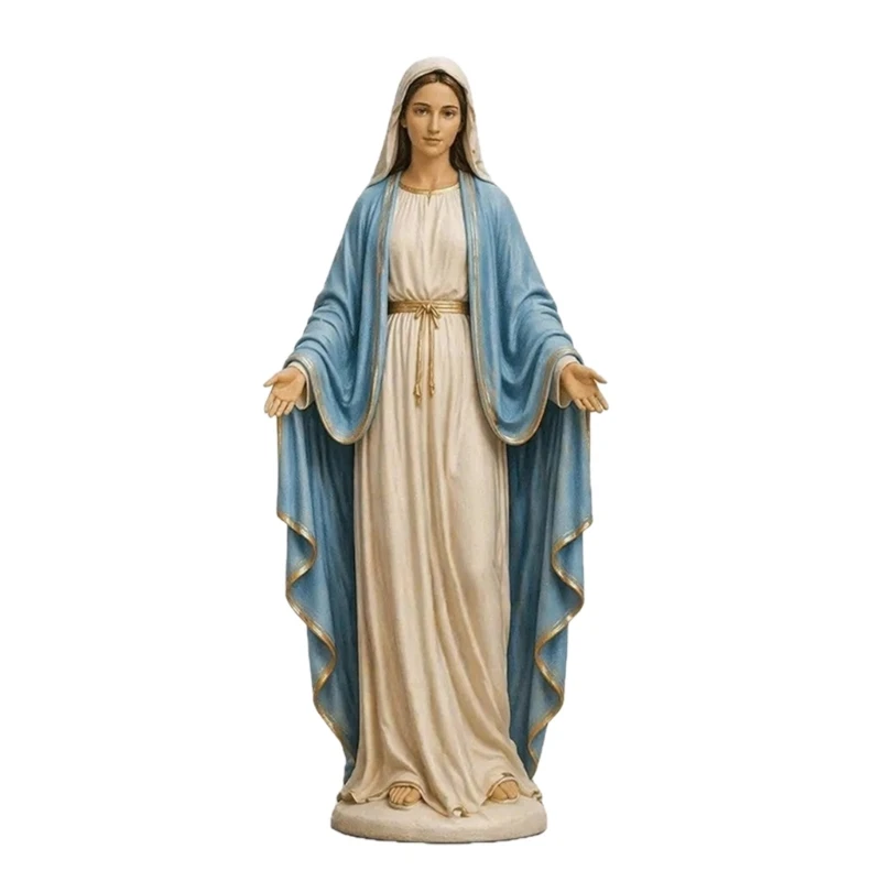 Statue der Jungfrau Maria für katholische Altardekorationen, Figur der seligen Mutter, religiöses Geschenk für religiöse – Detail 1