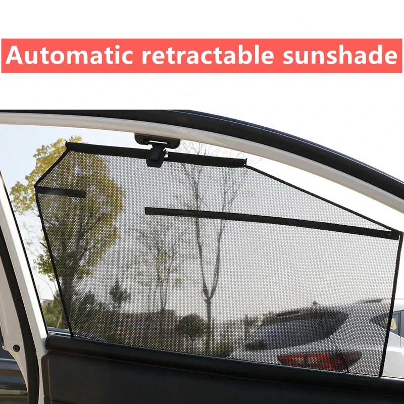 

Automatic Scaling Car Window Sun Shade UV Summer Protection Mesh Side Visor