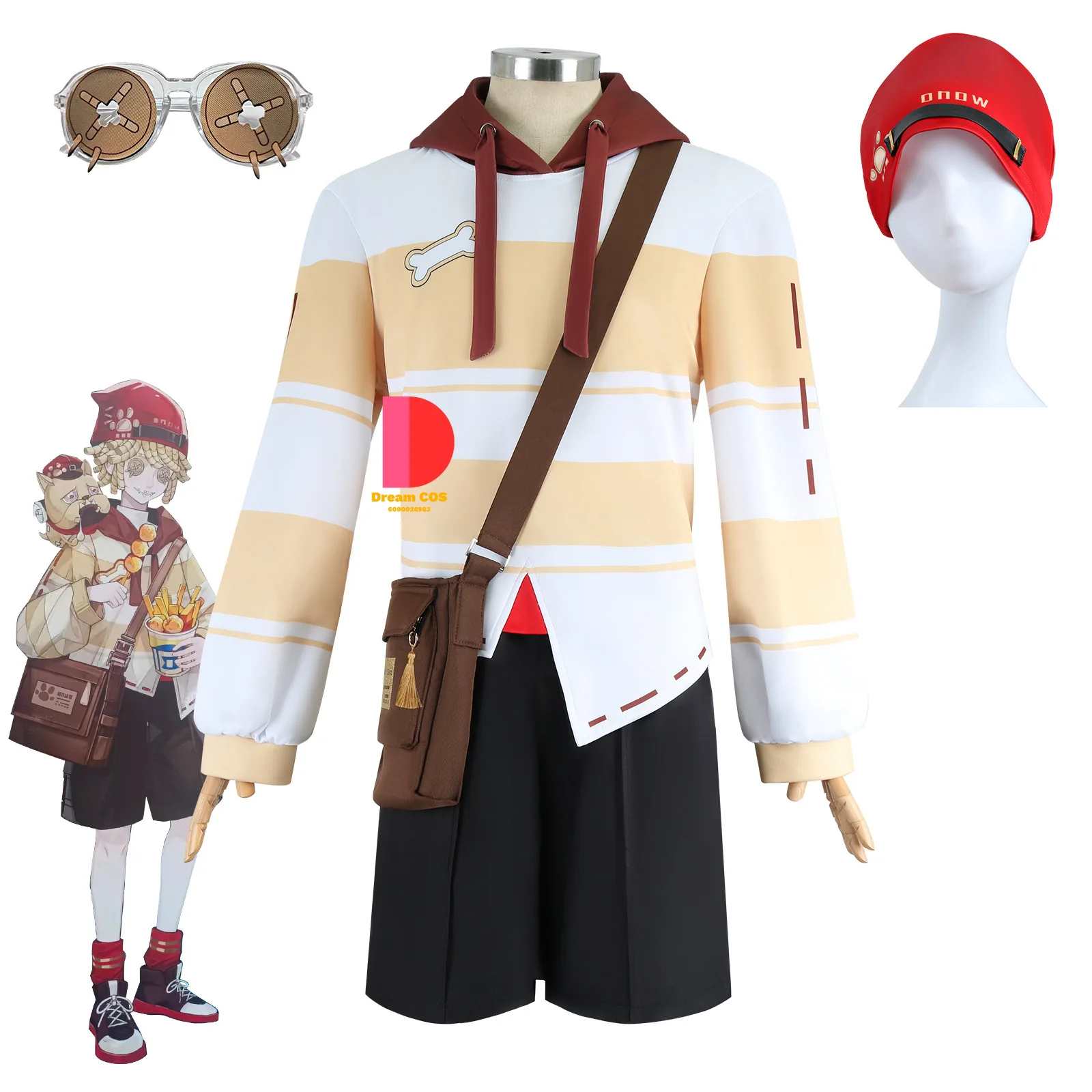 

Identity V Postman Victor Grantz Cosplay Costume with Wig Anime Halloween Outfit for Men Includes Detailed Accessories Hot Sale