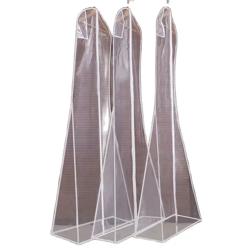 High-quality Transparent Wedding Dress Dustproof Protect Cover Extended Xiuhe Dress Storage Bag Simple Home Clothing Storage Bag