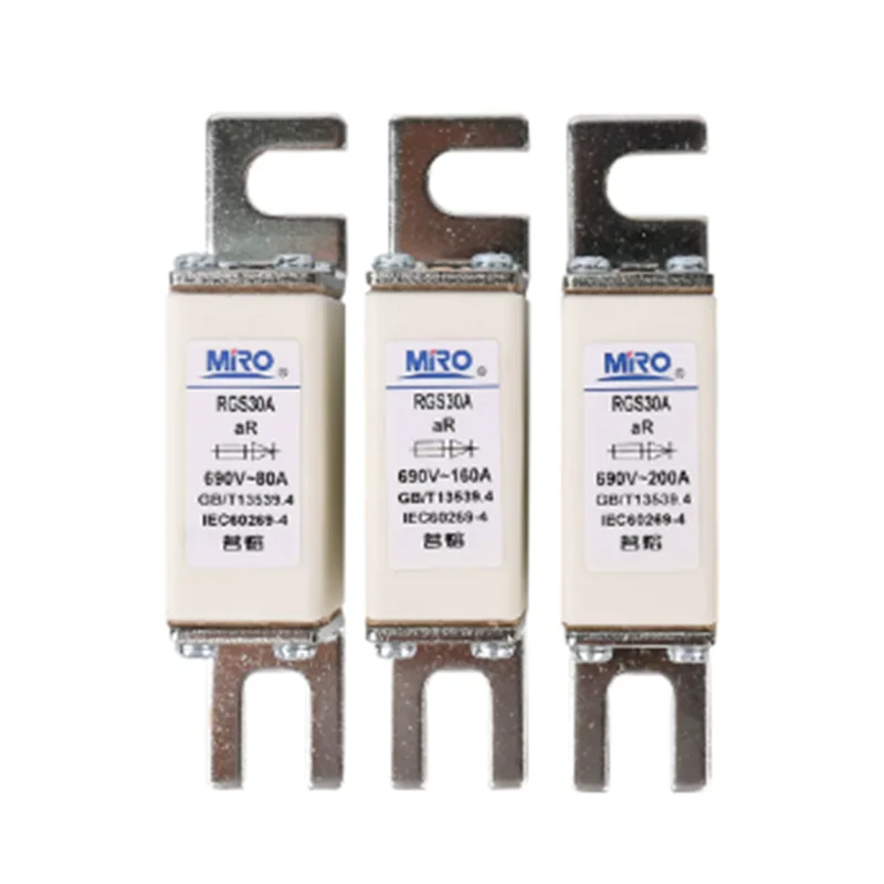 Hot MRO FUSE RGS30A 690V 800V 25A 32A 35A 40A 50A 60A 63A 80A 75A 100A 125A 80A 100A 125A 160A 200A RGS30A China Supplier Price