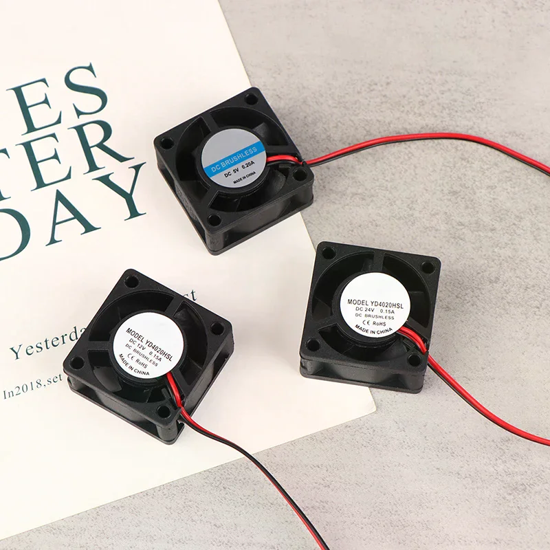 Dc 5V/12V/24V Computer Cpu Cooler Mini Cooling Fan 40MM Small Exhaust Fan for Ender 3 Cr10 3D Printer