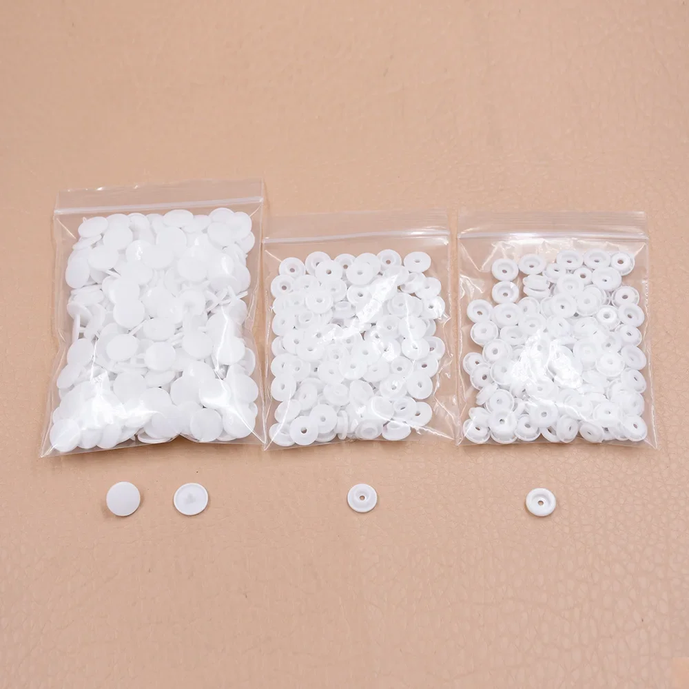100 Set  Plastic Resin Press Stud Cloth Diaper.Button Fastener Snap. mold for buttons.T3 T5 T8 Clothes White black Buttons.