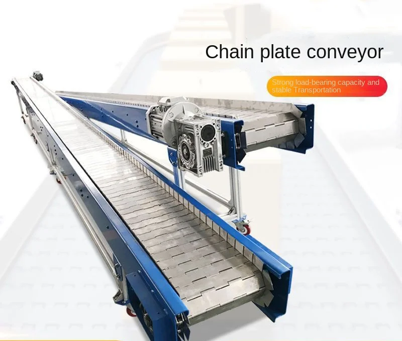 Stainless Steel Scrapping Belt Conveyor Metal Link Joint Chip Removal Conveyor Belt High Temperature Resistant Assembly Line