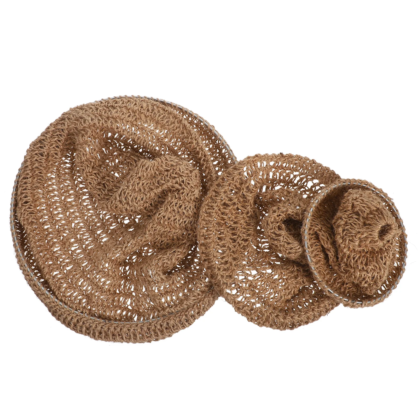 

3pcs Woven Rope Lampshade Hand-Woven Bohemian Style Braided Jute Light Cover For Home Restaurant Decor Hanging Pendant Lighting