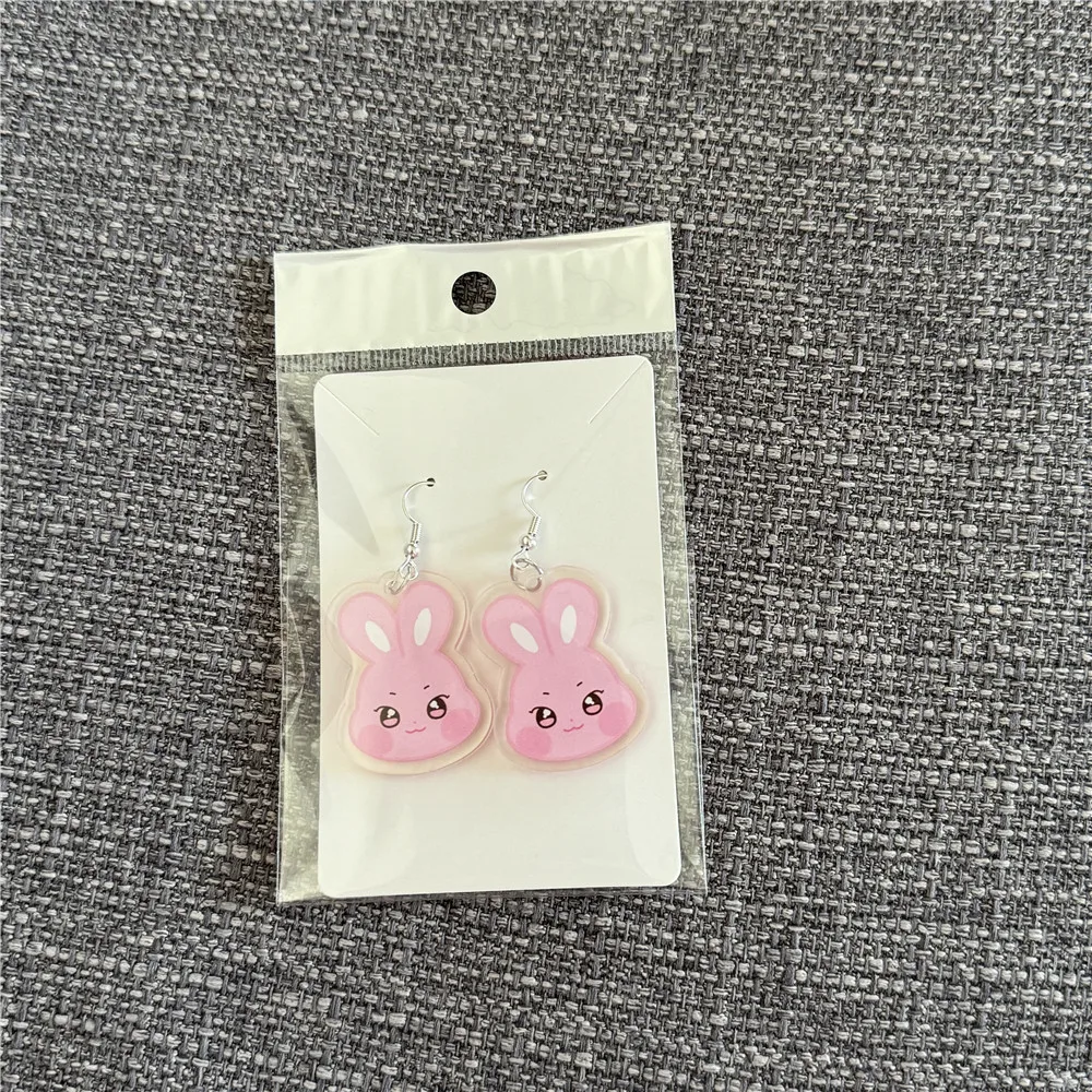 1 or 8pcs KPOP ATEEZ ANITEEZ Cartoon Earring Ear Stud Cute Animal Acrylic Earrings Pendant Hongjoong Seonghwa Yunho Yeosang