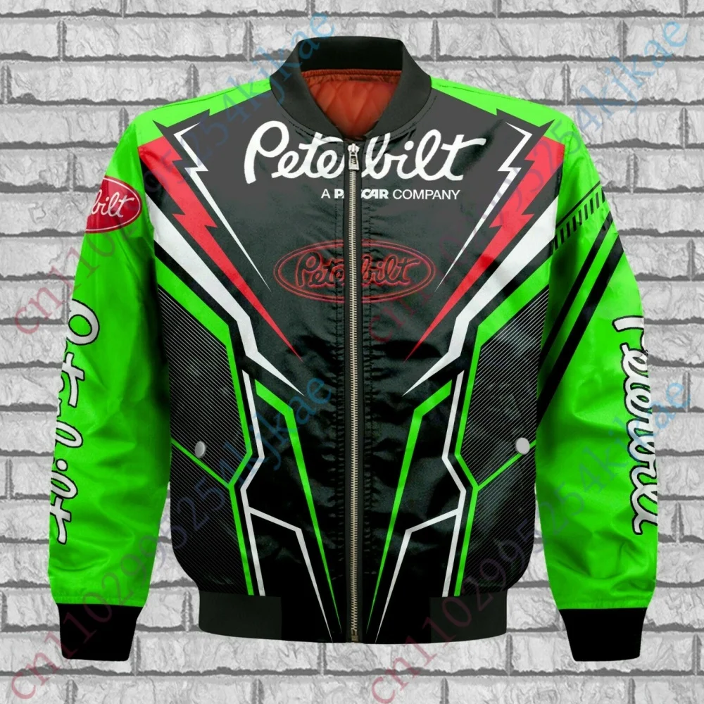 

Peterbilt Jackets For Men's Clothing Harajuku Bomber Jacket Thick Baseball Uniform Hip Hop Windbreaker High Quality Streetwear