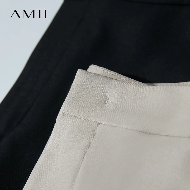 AMII Casualฤดูใบไม้ร่วงหลวมกางเกงผู้หญิง 2025 ความยาวเต็มProfessionalยาวกางเกงผู้หญิงใหม่แฟชั่นตรงกางเกงLady 12542017
