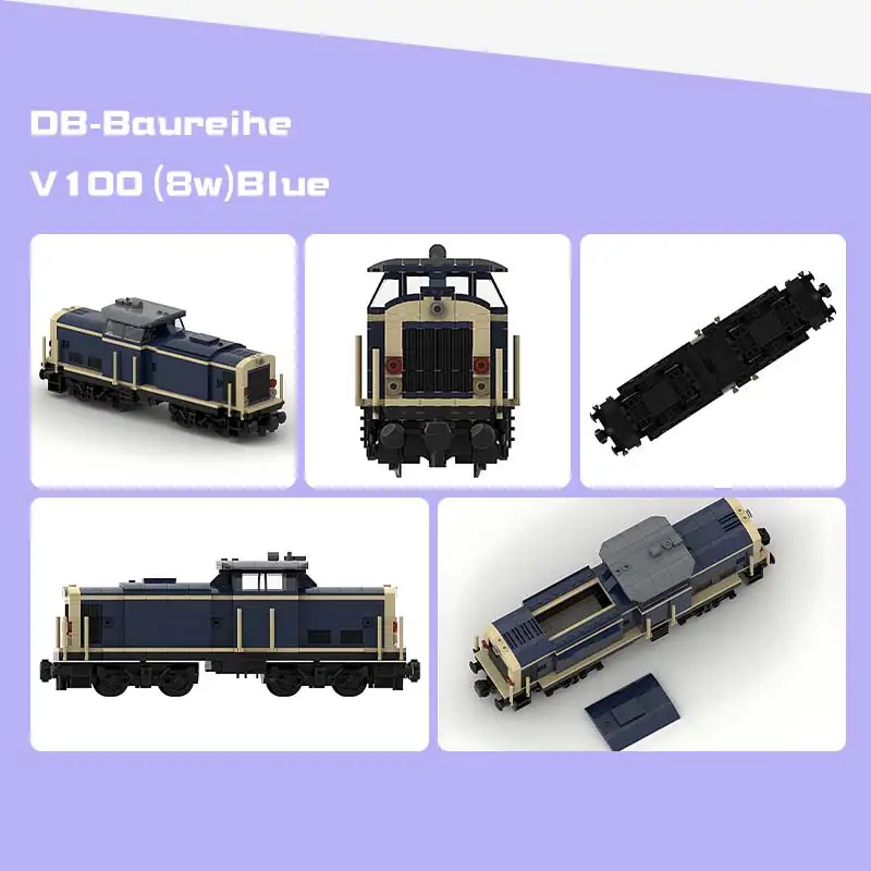 Transport Serie Db-Baureihe V100 Bouwstenen Trein Speelgoed Model Kleine Deeltjesstenen Desktop Decoratie Kids Cadeau