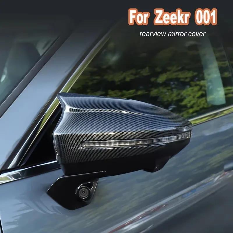 For Zeekr 001 2021-2025 Rearview Mirror Rain Eyebrow Cover Sequin Car Chromium Styling ABS Auto External Accessories