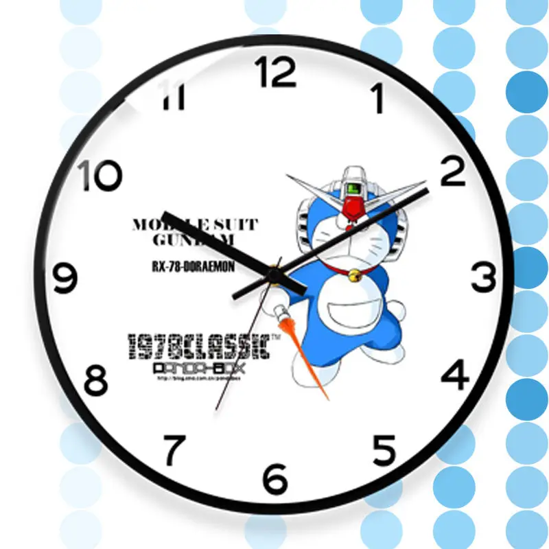 Doraemon animation peripherals Kawaii Nobita Shizuka Fat Tiger Cute Wall Clock Cartoon Children's Room Living Room Clock Gift