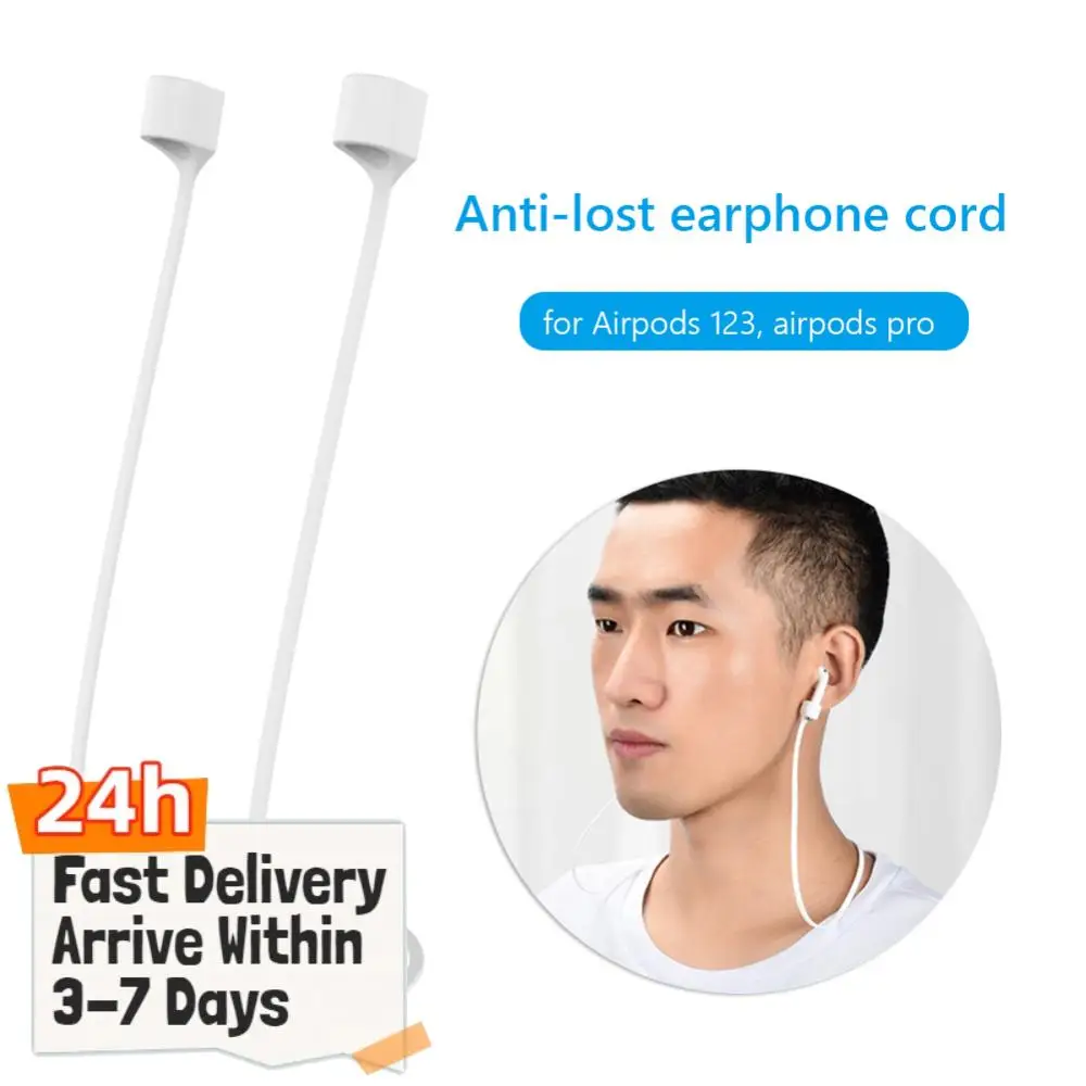 Correa para Auriculares AirPods 1 2 3 Pro, Antipérdida, de Silicona, Soporte para Cable