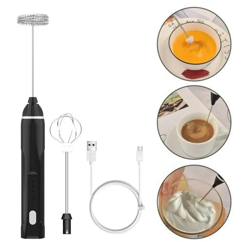 1set for 3-speed Adjustable USB Charging Household Small Electric Whisk Mixer Send Eggs,Butter,Stir Coffee Etc.2025 Top Sellling