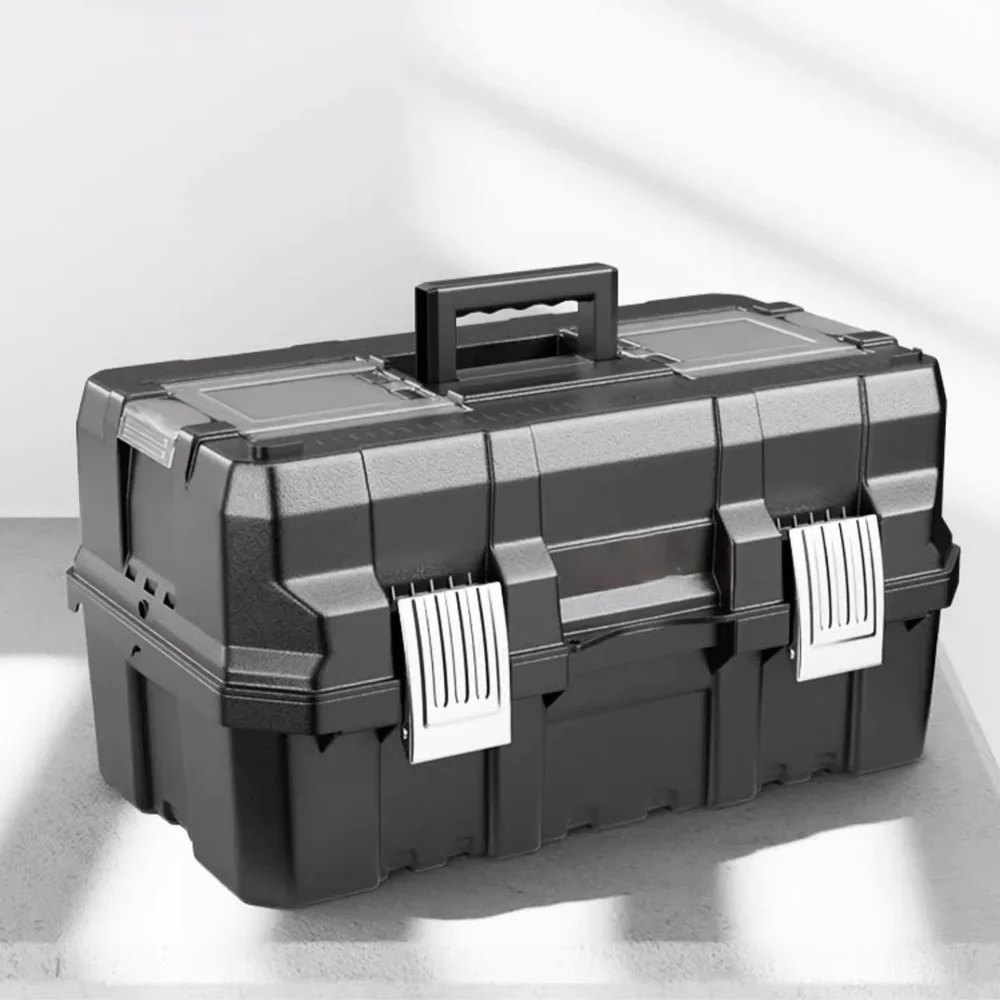 Tool Box 17/21 Inch Multiple Specifications Tools Storage Box Three Layers Tools Box With Handle Customize Tool Organizer