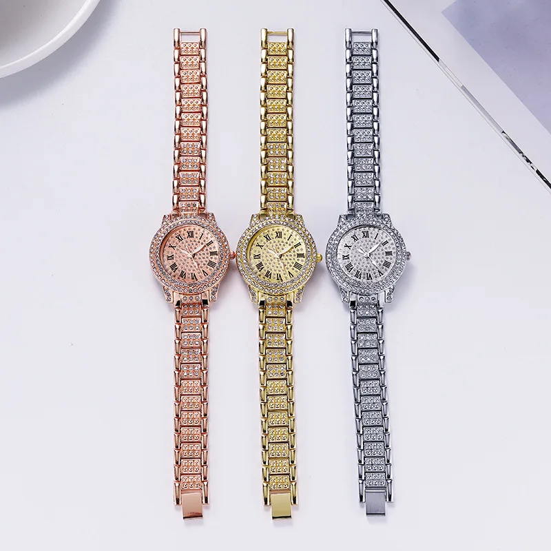 New Chain Watch for Women Small Delicate Imitate Diamond Inlaid Watches Luxury Quartz Wristwatches Relogio Feminino Montre Femme