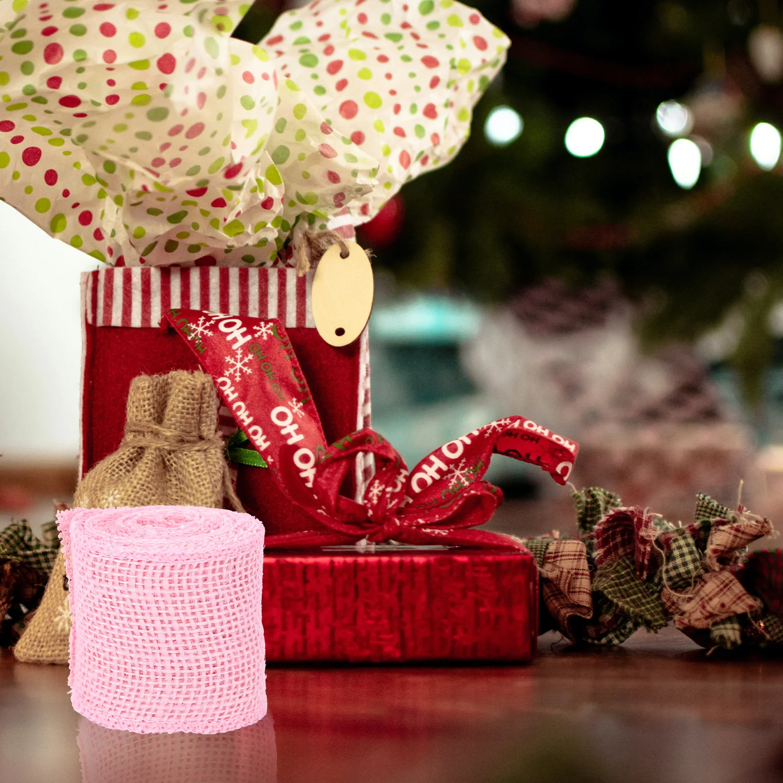 

2M Pink For Christmas Wedding Pink Jute Ribbon Decoration Crafts Diy Decor Burlap Ribbon Jute Burlap Roll Roll