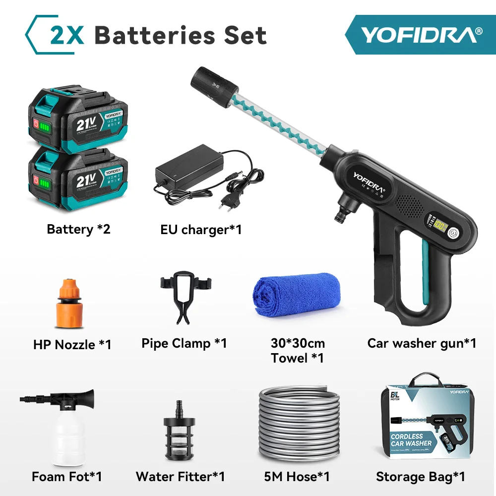 Yofidra Бесщеточный пистолет высокого давления 220bar  для Makita 21V — фото товара