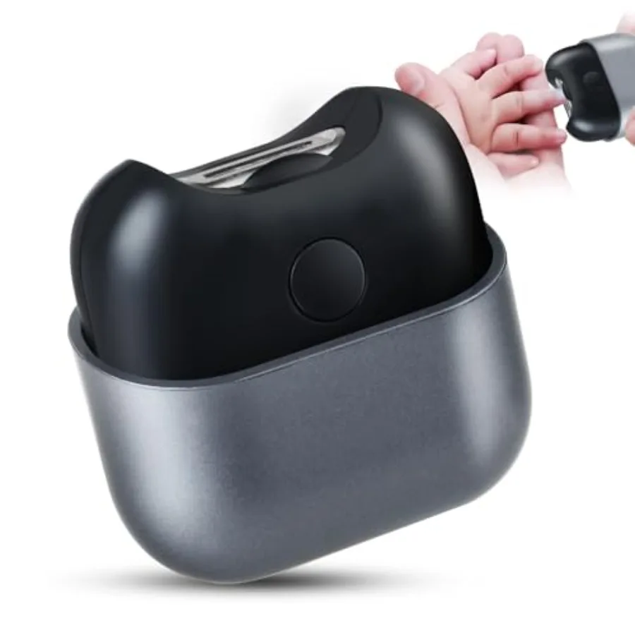 

Electric Nail Clipper with Light for Babies Adults Caregivers and Seniors Rechargeable 2 Speeds Builtin Nail Chip Storage Safe