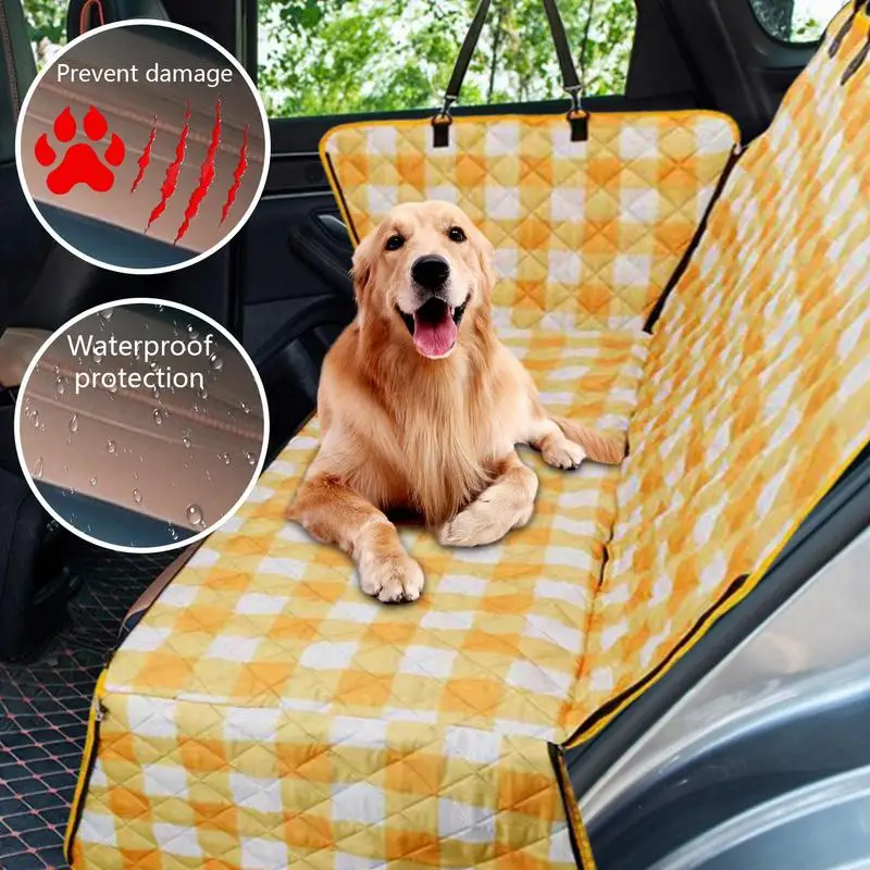 Dog Car Seat Cover Back Seat Extender For Dogs Waterproof Nonslip Seat Cover With Universal Size Large Space Seat Cover For SUV