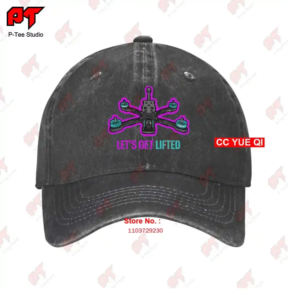 Let'S Get Lifted Tri Blend Crew Fpv Hobby Quadcopter Drone Enthusiast Baseball Caps Truck Cap U0FY